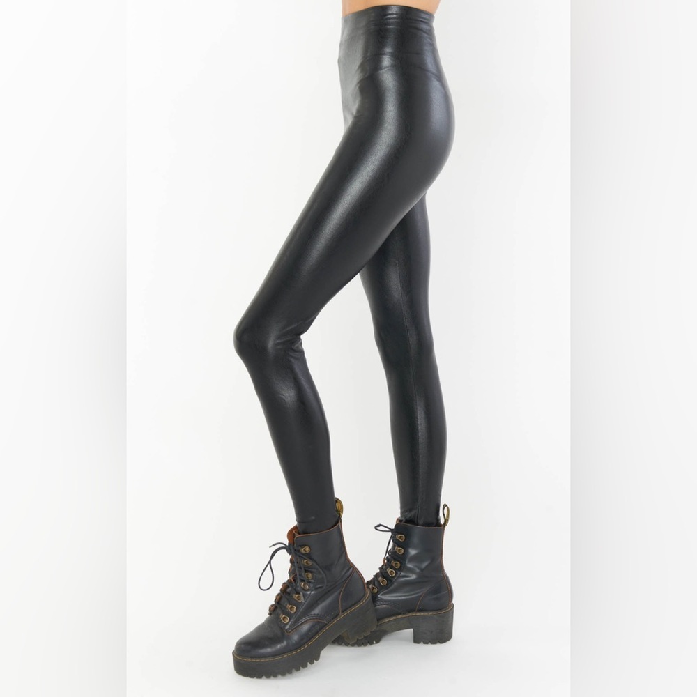 commando, faux, leather leggings
